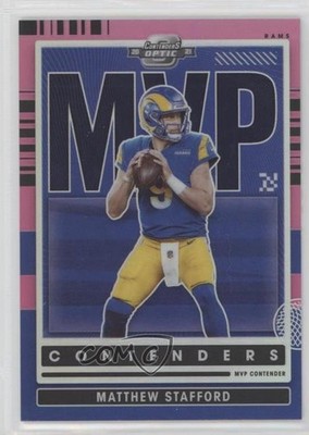 2021 Panini Contenders Optic MVP Pink Prizm 17/75 Matthew Stafford #MVP-MST 8em