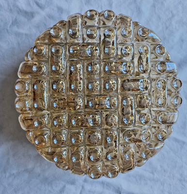 Erco Glasleuchte Wand/Deckenleuchte Bernsteinfarben Glas  Bubble  Gangkofner