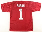 NICK SABAN Signed Autographed Custom ALABAMA Football XL Jersey - JSA