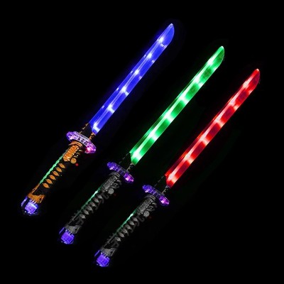 3PC Ninja LED Light Up Sword 26 Inch Motion Activated Toy Sword with Clang Sound