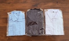 Men s Button Down Dress Shirt Lot Black Blue White Medium NEW