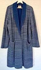 UGG Robe For Men Size M/L Blue Cotton Classic Fleece Cozy Soft Pockets No Belt 