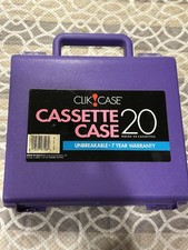 Vintage Click Case Cassette Case 36 Piece Case Unbreakable Rare Purple Color