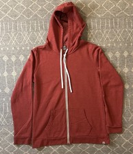 Eddie Bauer Women s Red Zip-Up Hoodie Sweatshirt Small