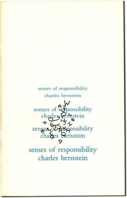 Charles Bernstein / SENSES OF RESPONSIBILITY 1989 2nd Edition