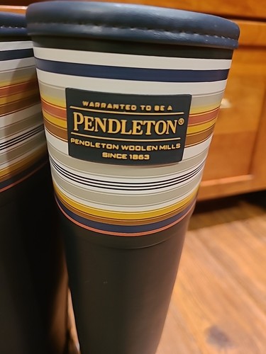 Stivali da pioggia alti nuovi senza scatola Pendleton Bridger Stripe Navy oro cerniera posteriore impermeabili - Foto 10 di 17