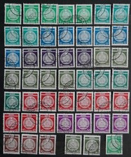 Partia znaczków służbowych NRD 18-28, 29 okrągłych arkuszy w prawo nieprzeszukane
