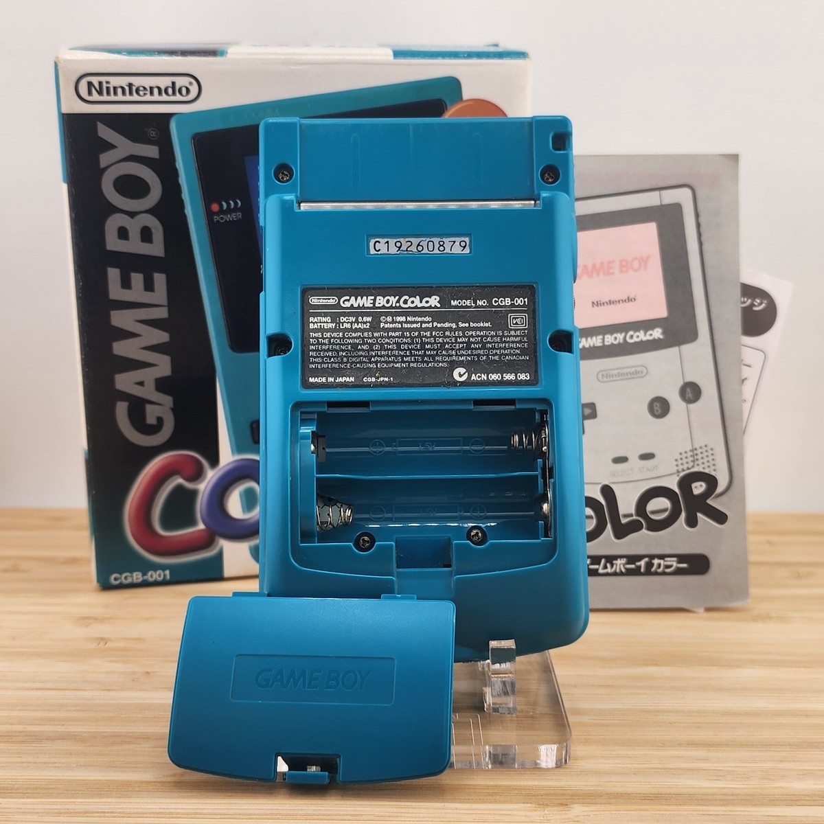 Gameboy Color Console CGB-001 Japanese REGION FREE Teal Color w