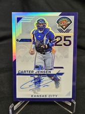 2025 Panini Prospect Edition Carter Jensen Holo Ticket Purple Auto /125 - Royals