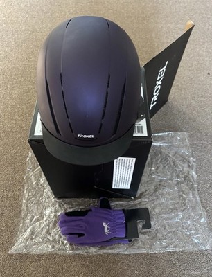 Troxel Equestrian Low Profile Helmet   Helmet  Violet Duratec S-Small & Gloves