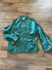 Vintage 1940s-1950s Silky Satin Asian Kimono Smoking Jacket Robe Mascot
