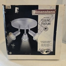 New Hampton Bay 3-Light Round-Base Halogen Ceiling Designer Fixture 2004 C13