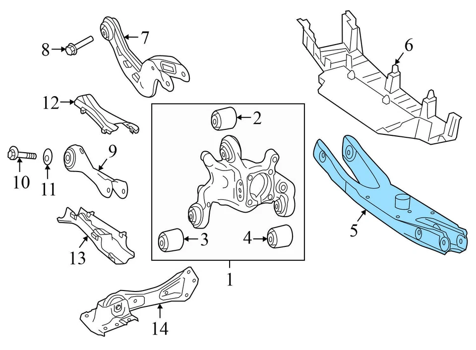 Mercedes-Benz CLA45 AMG 2020 - brazo de control inferior trasero 2473523700 Foto 3 de 4
