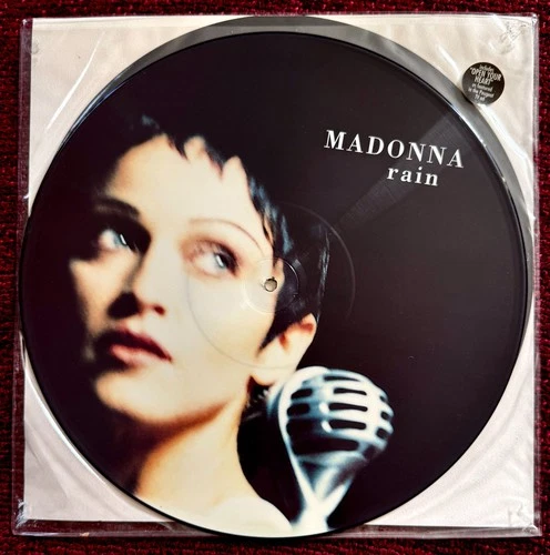 MADONNA RAIN PICTURE DISC RECORD LP 12" PROMO HYPE TAG EROTICA ALBUM VINYL SEX