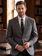 Jos A Bank Traveler 100 Wool Glen Plaid Blazer Mens 41R Sportcoat Preppy