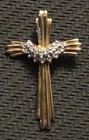 THL Samuel Aaron Designer 10K Solid Gold Religious Ladies Charm Pendant Cross — photo 6