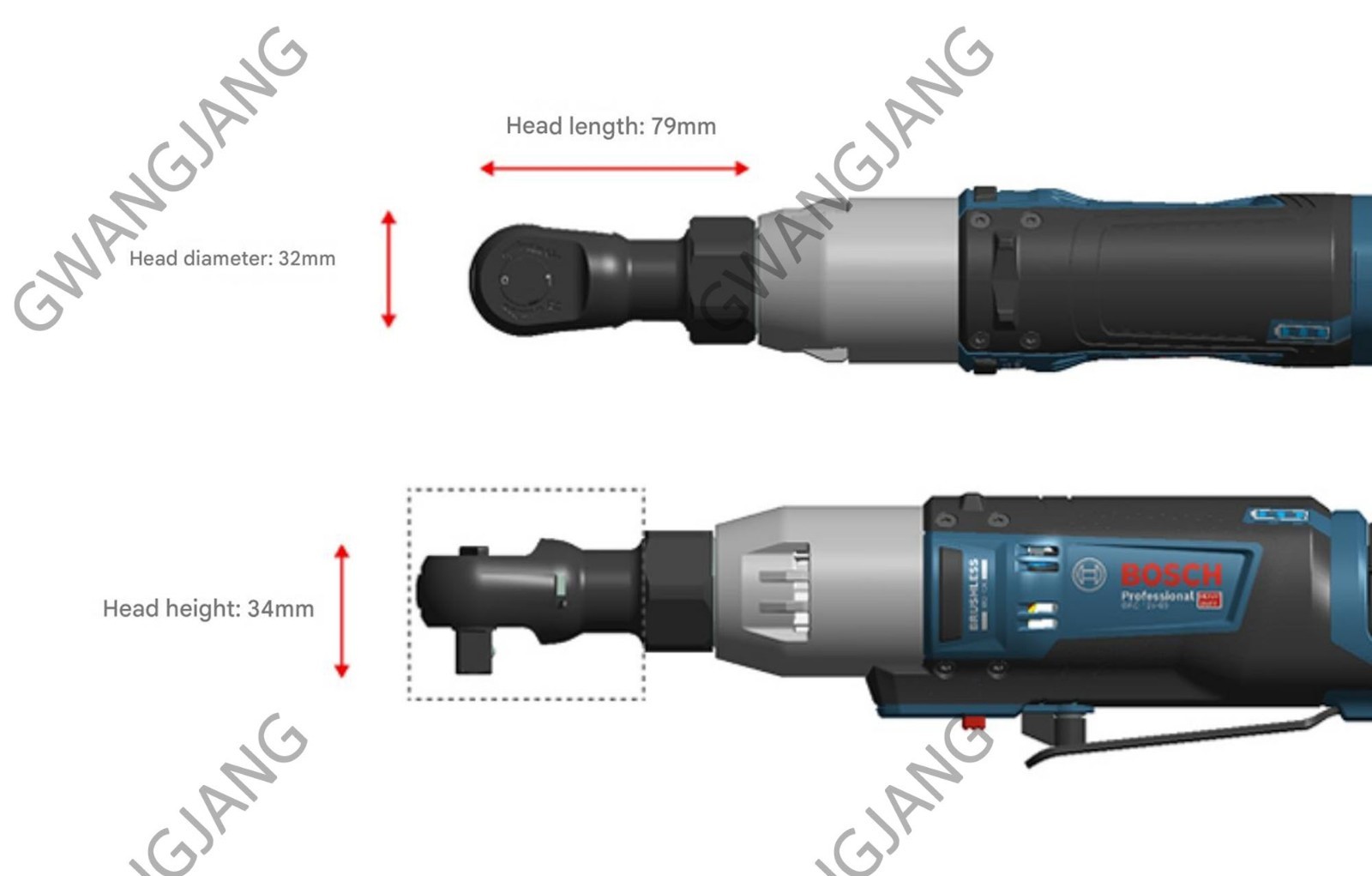 Bosch GRC10.8V-60 3/8 Ratchet Bare Tool Only Body DIY Original New Durable Pro