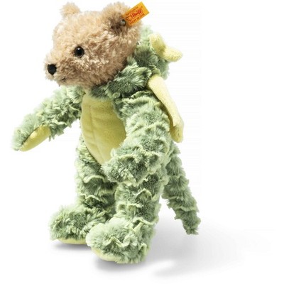 Steiff 113284 Hoodie-Teddybär Drache, Plüsch, 27 cm, hellgrün