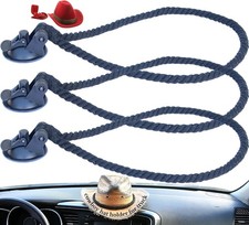 Car Cowboy Hat Holder for Truck Easy-to-Use, Cotton Rope, Strong Suction Ca...