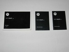 MOTORAZR VE20 Cell Phone User's Guide Manual with Getting Started Guide