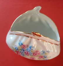 Geldbörse Pralinenschale Goldrand Cister la Palma Cartagena Blumenmuster