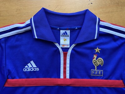 FRANCE 2000 2001 HOME FOOTBALL SHIRT SOCCER JERSEY ADIDAS sz