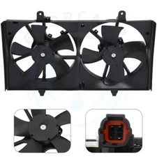 Radiator Condenser Cooling Fan Assembly For 2002-06 Nissan Altima 04-08 Maxima