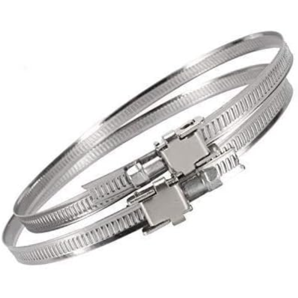 HG Power 2 pezzi Fascette Stringitubo 200 mm Acciaio Inox Morsetto per Tubo Fles