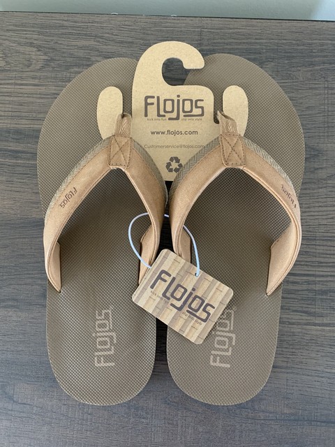 Flojos Portola 891 Menâs Brown Flip Flop Thong Sandals Tan Size 11 | eBay
