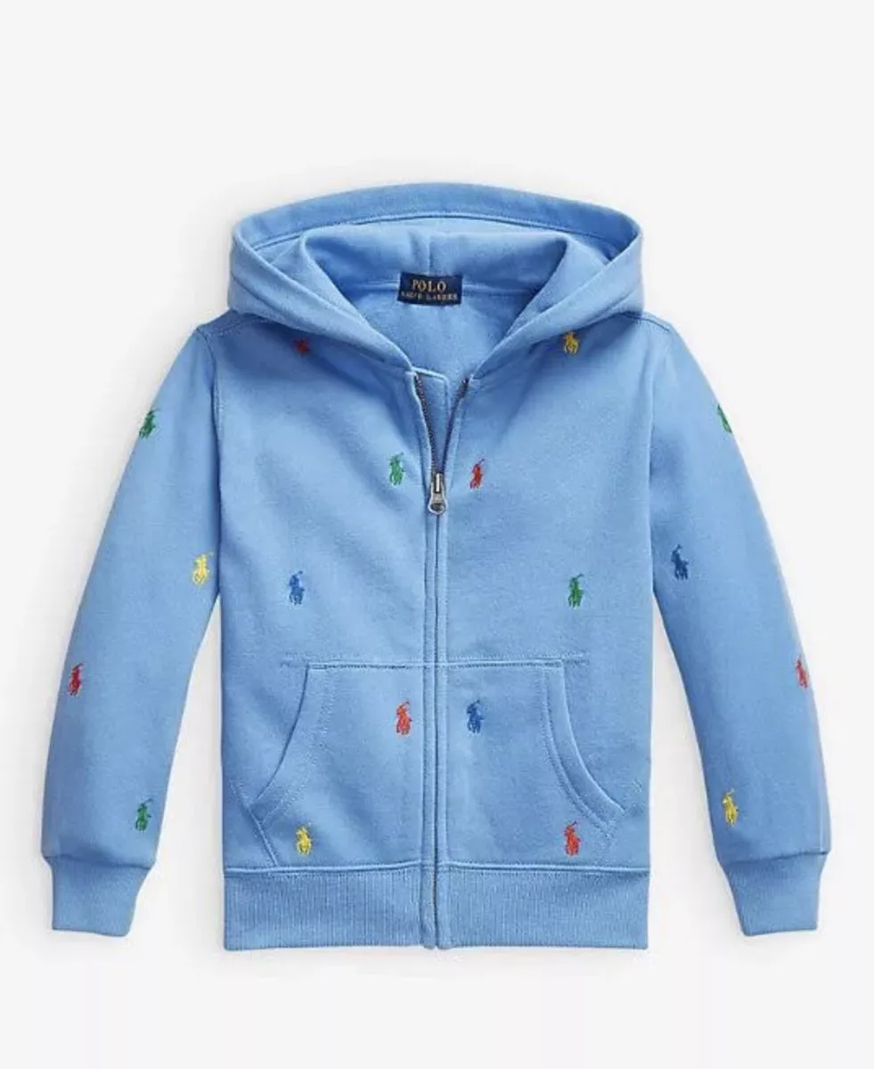 Ralph Lauren Kids Polo Pony embroidered zip up hoodie Adult