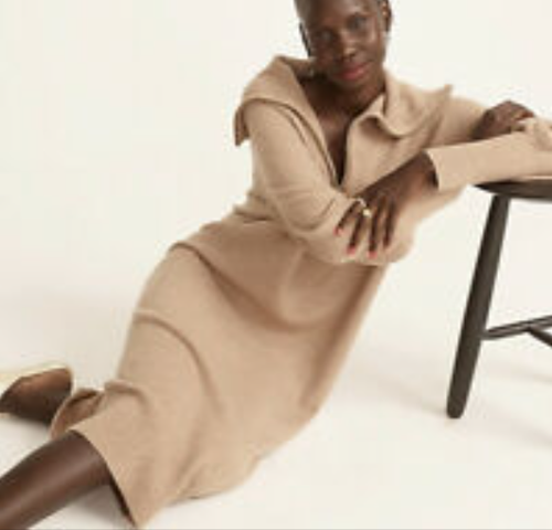 J Crew Women's Half-zip sweater-dress 