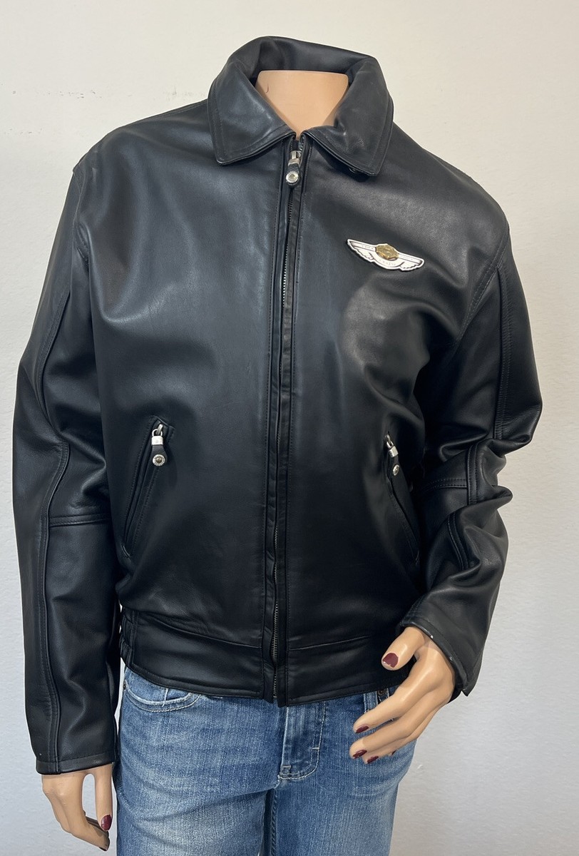 100th Anniversary Women's Black Leather Jacket Harley Davidson 100