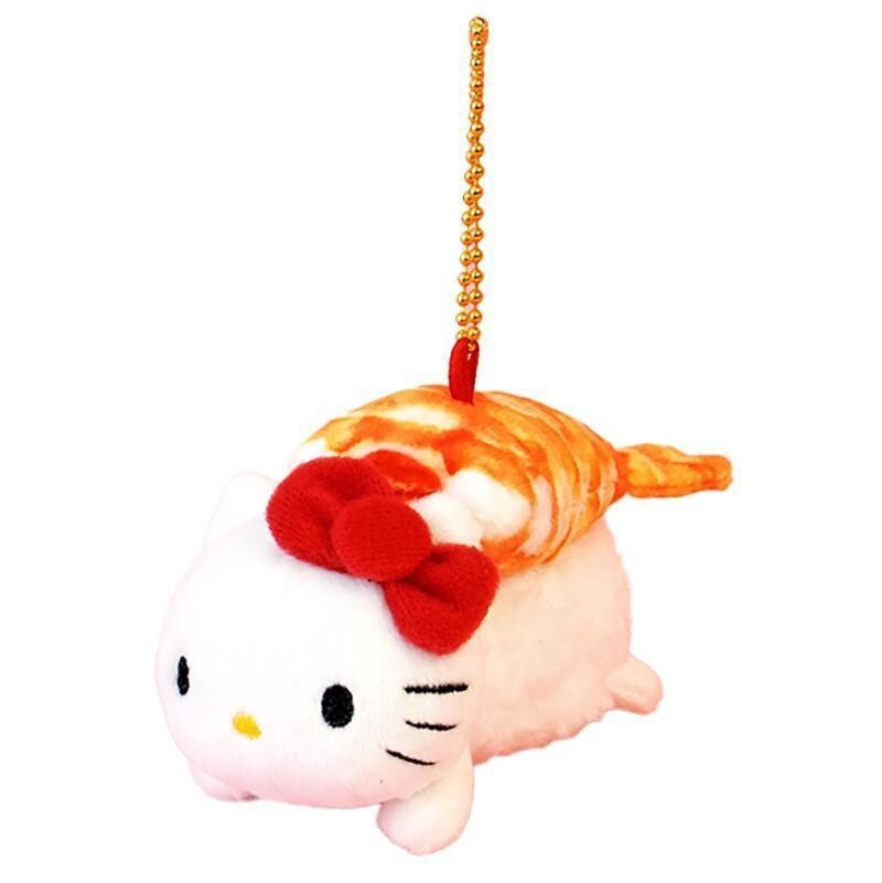 Sanrio Hello Kitty Sushi Mascota Llavero Camarón Peluche Muñeco Nuevo de Japón