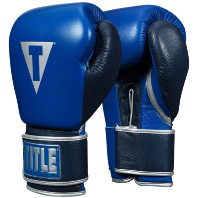 Title Boxing Royalty Leather Bag Gloves Royal/Navy