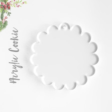 25 ACRYLIC CHRISTMAS ORNAMENTS BLANK COOKIE 1/8" THICK-SELECT SIZE COLOR