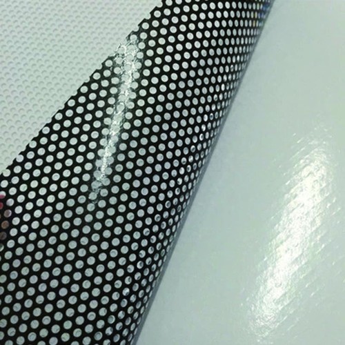 White One-Way Vision Vinyl Car Side WIndow Sticker Privacy Perforated Film - Picture 10 of 14