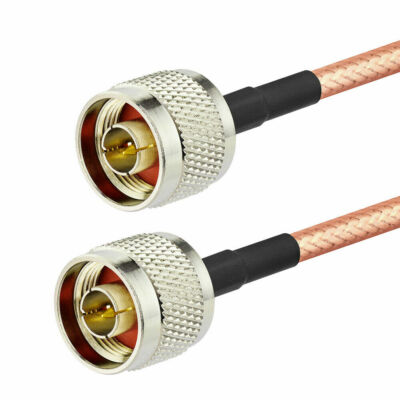 Eightwood RG400 N Male to N Male Low Loss Jumper Kabel 20cm for 4G LTE Antenne