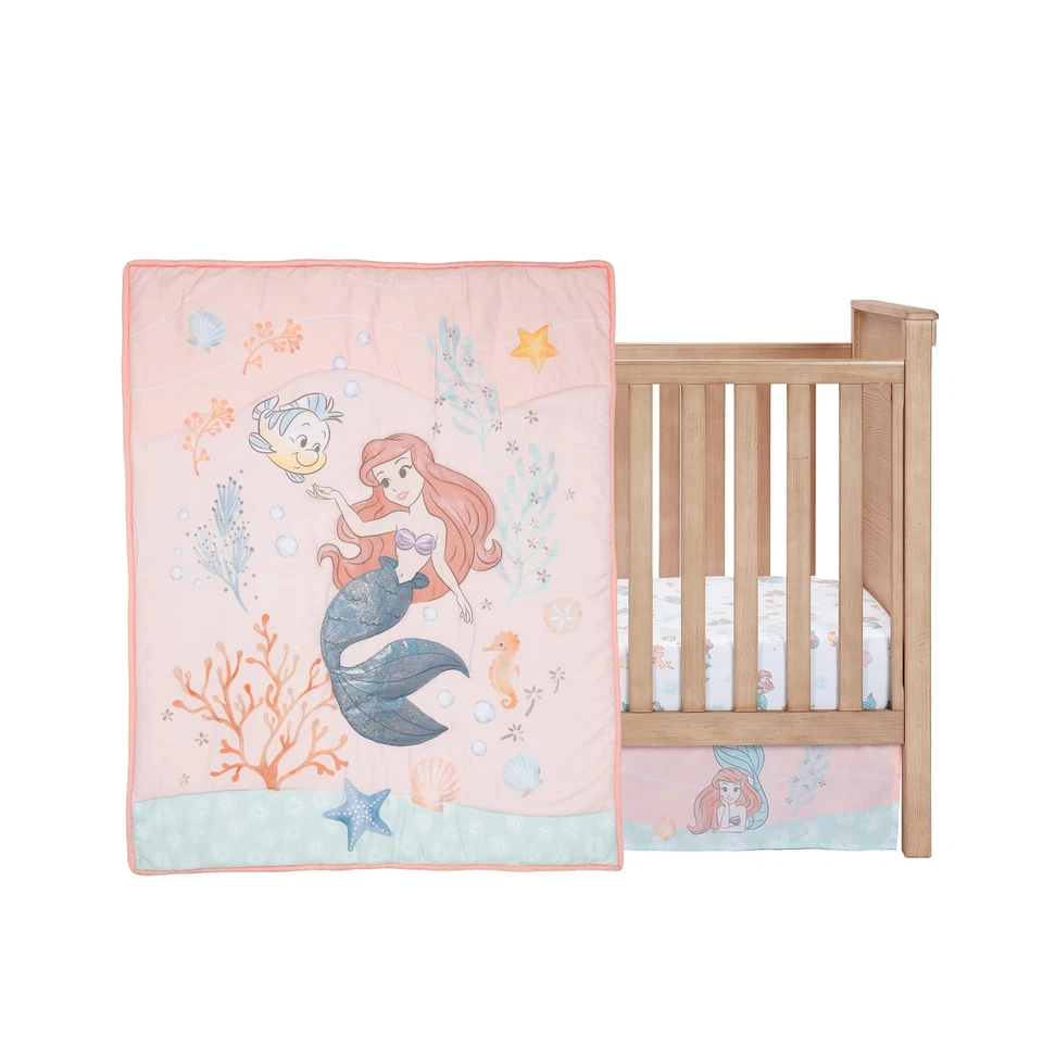 Оригинальный комплект постельного белья для детской кроватки Disney Baby The Little Mermaid из 3 предметов - Изображение 2 из 4