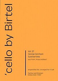 CELLO BY BIRTEL Vol 27 Summertime Gershwin 4 Cello - Afbeelding 1 van 1