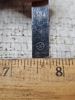 .134'' Rectangular Gage Block .134 Gauge Block Std marked Bright Faces 801252