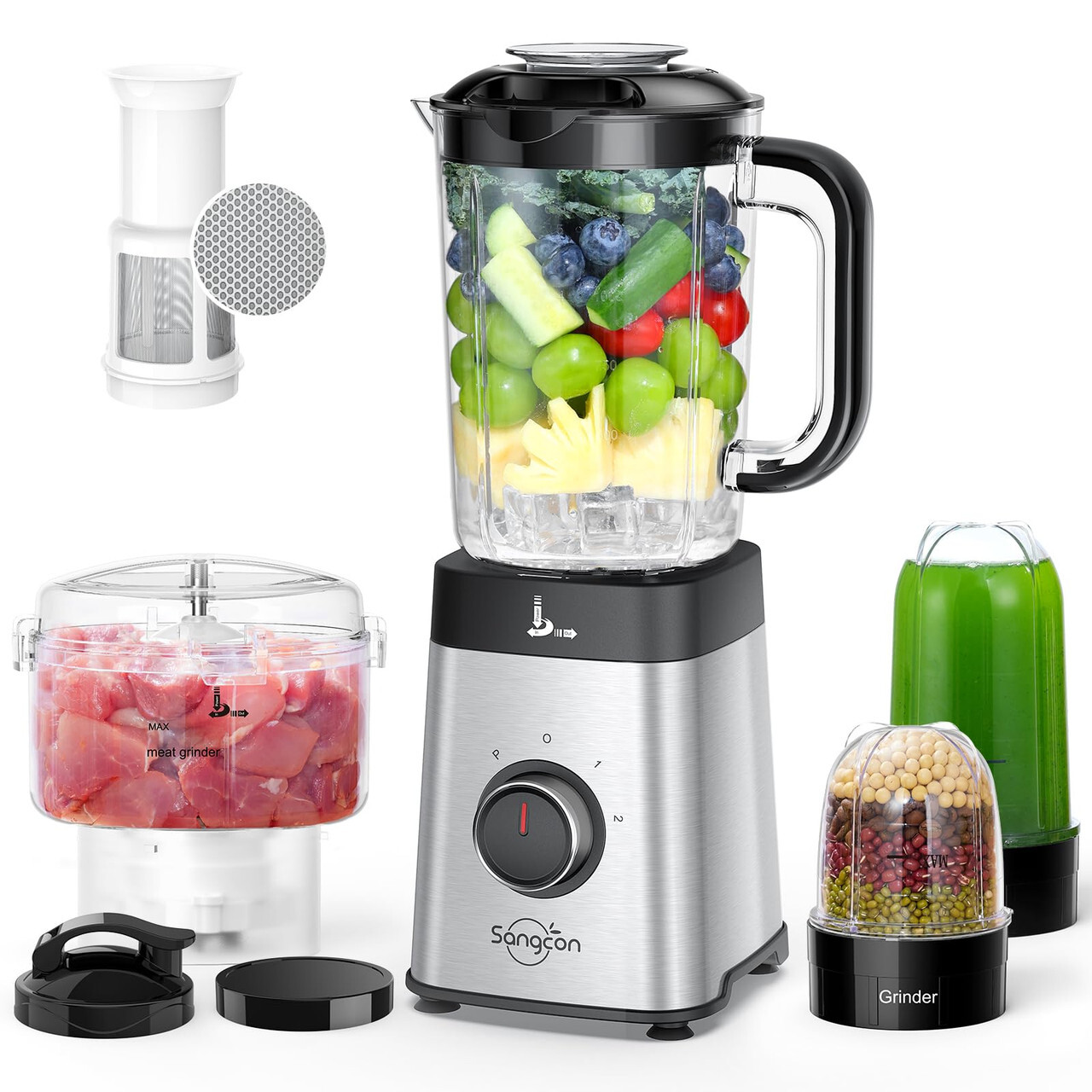 5-in-1 Multi-Function Blender for Smoothies, Chopping & Grinding  