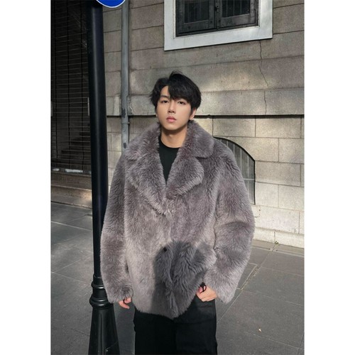 Fox Fur Coat Men Winter Thickened Suit Collar Short Coat High-end Handsome Warm - Picture 12 of 13