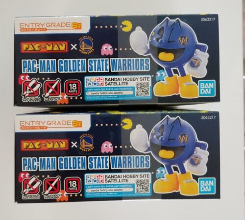 Lot Of 2 Bandai NBA Golden State Warriors Pacman Figure Model Kits - Picture 2 of 6