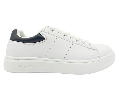 Scarpe uomo Trussardi 77A00340 sneakers platform casual sportive bianche 45  | eBay