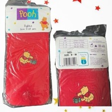 VTG New In Package Disney POOH Red Winnie the Pooh Xmas Tights Sz 9-18 months