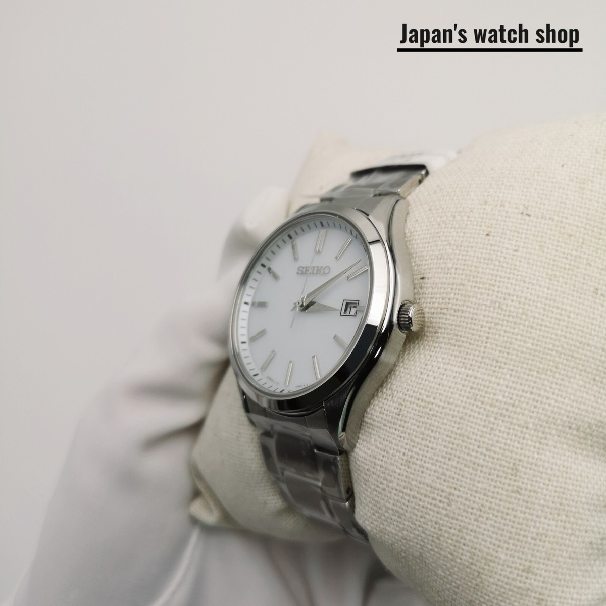 SEIKO Selection SBPX143 Silver Solar 3 Hands Calendar Men's Watch