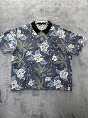 VTG Cartoon Network Scooby Doo Hawaiian Short Sleeve Polo Shirt XXL 1997 USA