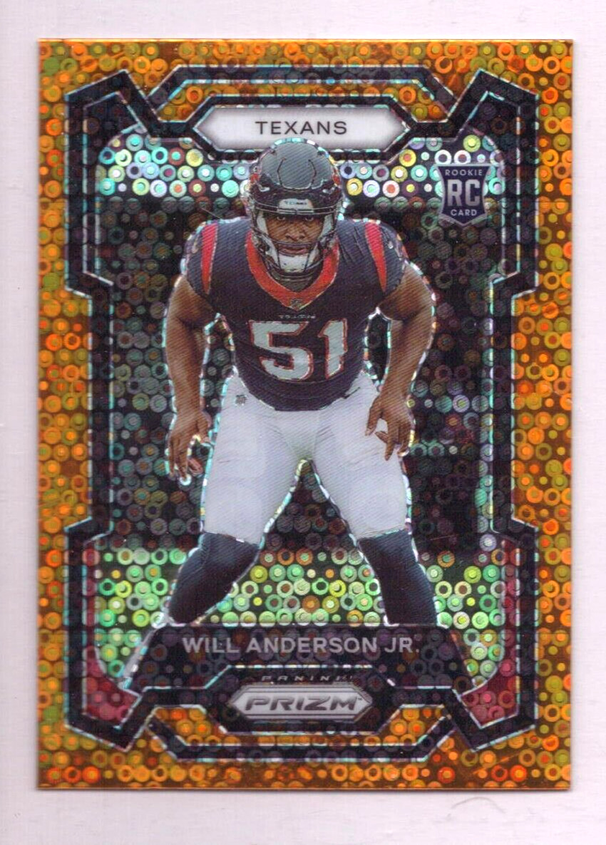2023 Panini Prizm - Rookies ORANGE Disco Prizm #342 Will Anderson (RC)