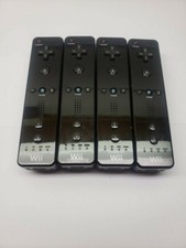 Lot of 4 3 2 1 OEM Nintendo Wii Remote WiiMote Black Official Wii U
