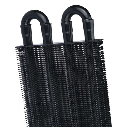 4 Row Universal Remote Fin Transmission Oil Cooler Kit Black - Picture 5 of 6